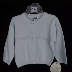 NEW WILL'BETH LIGHT BLUE CARDIGAN SWEATER BABY INF